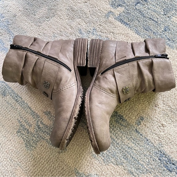 RIEKER PEGGY 98 DIESEL SUEDE LEATHER STUDDED MOTO ANKLE BOOTS SIZE 8 - Picture 11 of 15